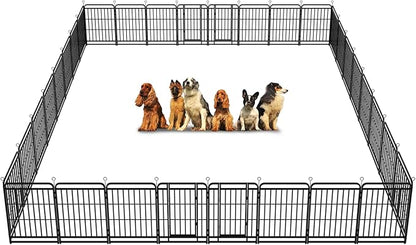 Kfvigoho Heavy Duty Dog Playpen: 32 Steel Panels 40" Height, Square Steel Pipe by Committedtobetterpetlife