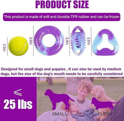 3 Pack TPR Rubber Chew Toys for Puppy, Small Dog & Senior Dog | Stuffable - Image 4