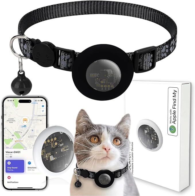 GPS Tracker for Cats, Mini GPS Pet Tracker by Bingolar