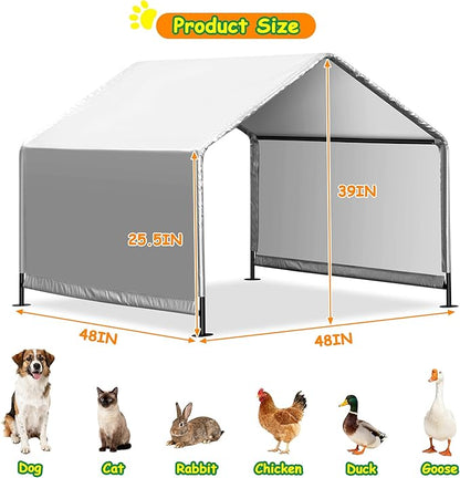 4'x 4'x 3.3' Dog Shade Shelter, Outdoor Dog Tent Dog House Canopy Waterproof - Image 2