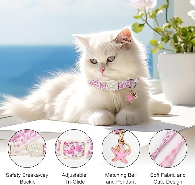 2 Pack Pink Cat Collars - Image 3