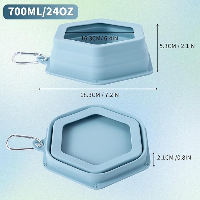 No Splash Dog Travel Bowls for Cars, Spill Proof Collapsible Dogs Water and - Image 4