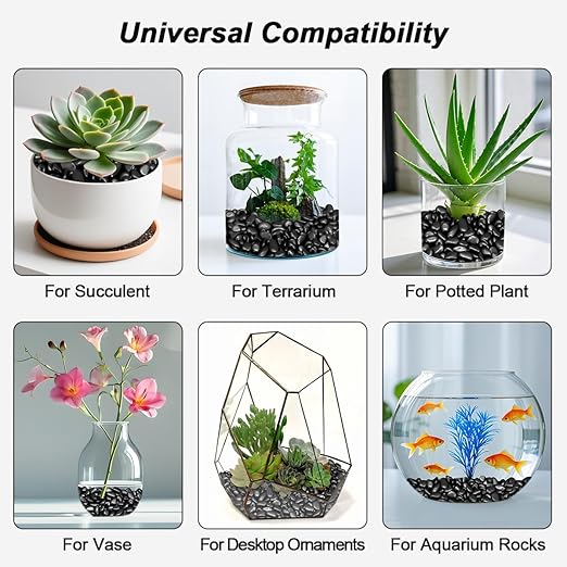 Terrarium Supplies, Virekm River Rocks, Decorative Ornamental Pebbles, Garden - Image 7