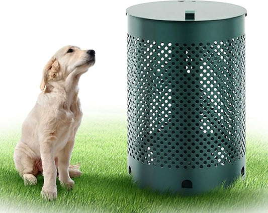 Dansydaisy Round Outdoor 5 Gallon Capacity Trash Can by Dansydaisy