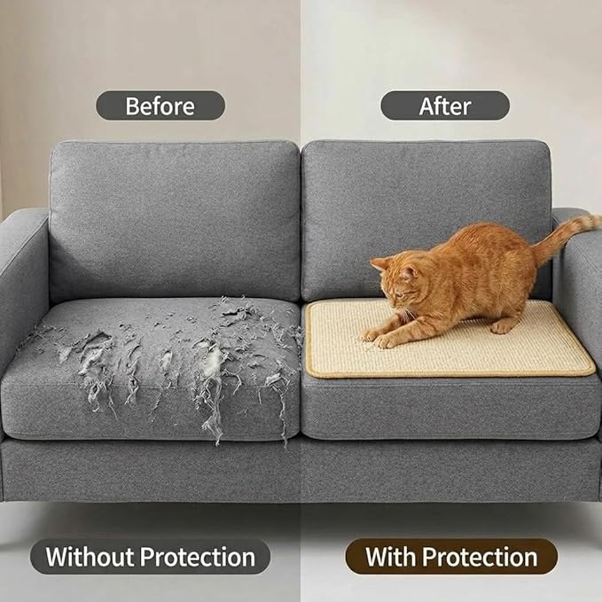 2Pack pingping-go Cat Scratcher Mat, 23.6 X 15.7 Inch, Natural Sisal Cat - Image 7