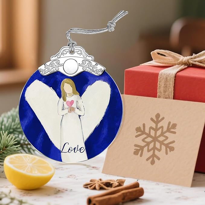 Stained Glass Ornament, Love Angel Christmas Ornaments, Christmas Decorations - Image 6