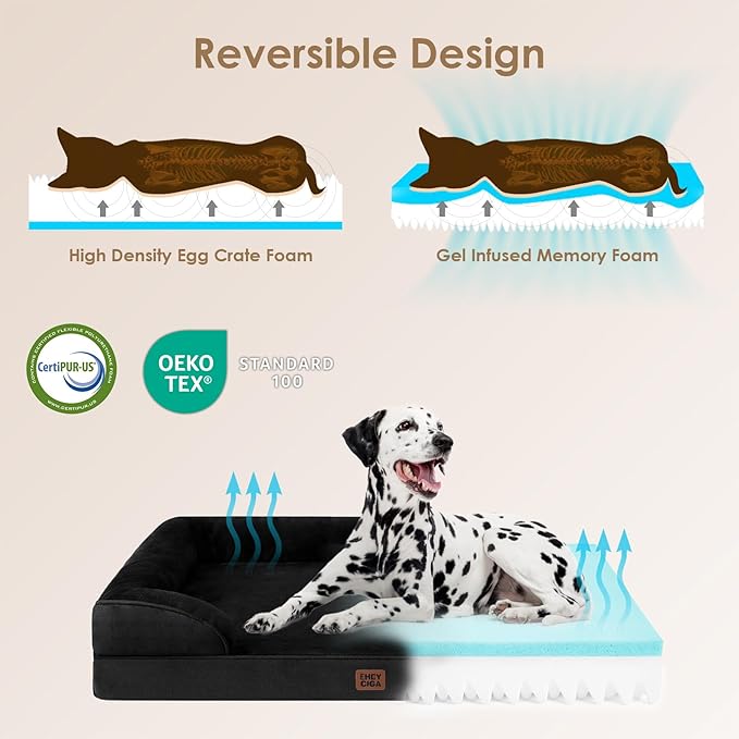 EHEYCIGA Orthopedic Dog Bed for Small Dogs, Waterproof Memory Foam Small Dog - Image 4