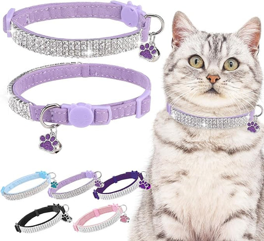 EXPAWLORER Soft Velvet Safe Cat Collars by EXPAWLORER