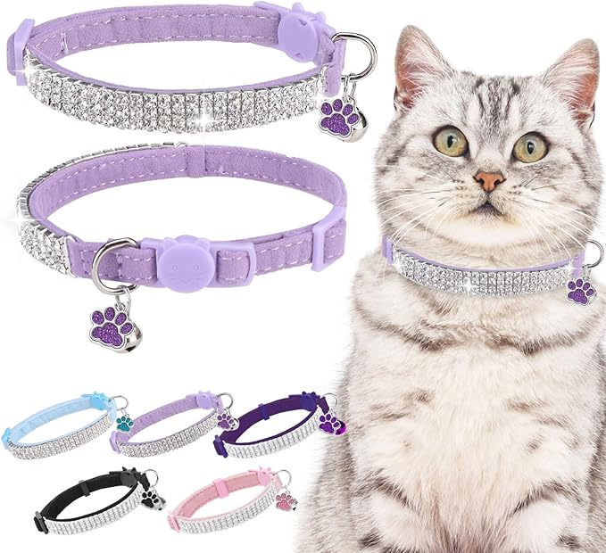 EXPAWLORER Soft Velvet Safe Cat Collars by EXPAWLORER