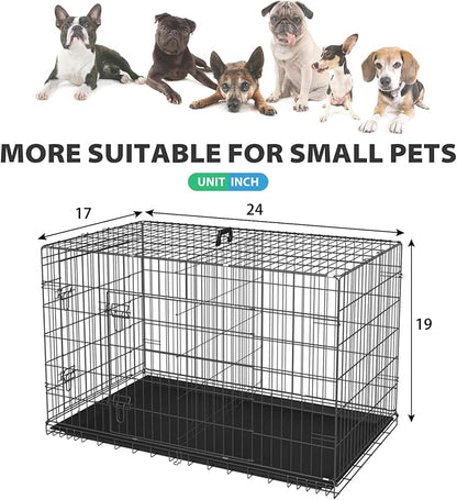 BestPet | Dog Crate | 24" | Black | Foldable Metal Kennel - Image 7