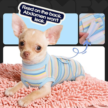 FUAMEY Recovery Suit for Dogs After Surgery, Soft Breathable Dog Bodysuit Cone - Image 8
