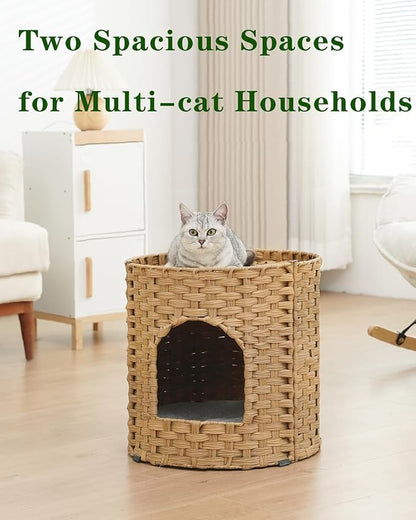SETVSON Cat House for Indoor Cat, Large Double Cat Houses Cat Bed Cave - Image 7