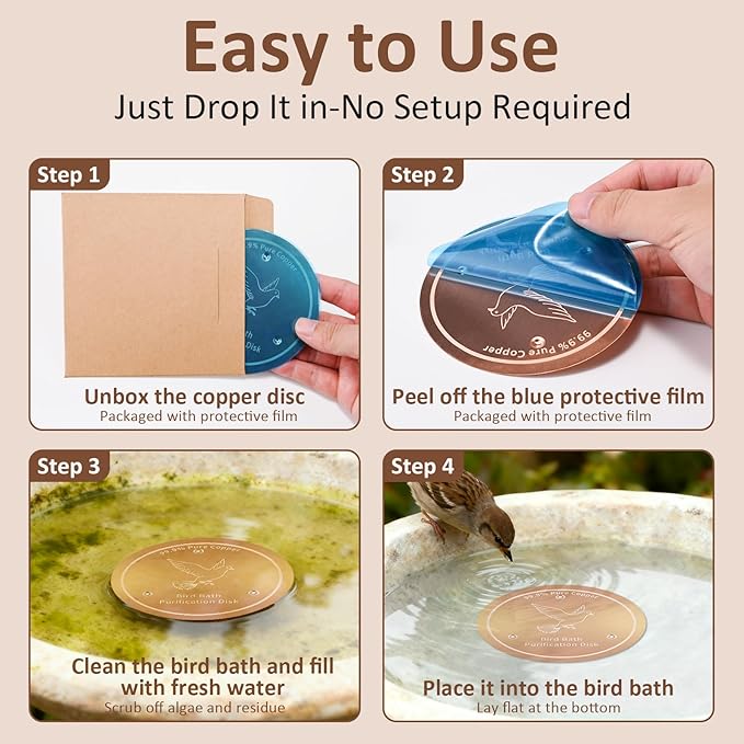 Bird Bath Copper Discs - Image 3