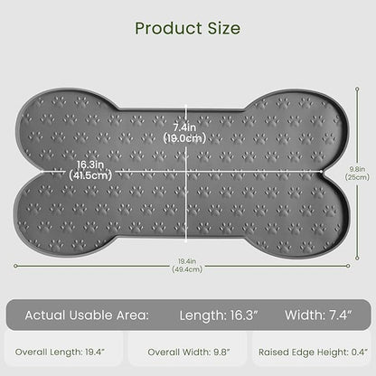 PWTAA Dog Food Mat Anti-Slip Silicone Dog Bowl Mat Thicker Pet Placemat - Image 2