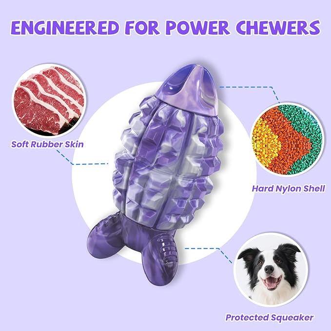 YINEYA Tough Dog Toys for Aggressive Chewers, Durable Dog Chew Toys for Medium - Image 2
