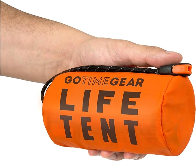 Go Time Gear Survival Life Tent • 2 Person Mylar Emergency Shelter Tube Tent + by GOTIMEGEAR