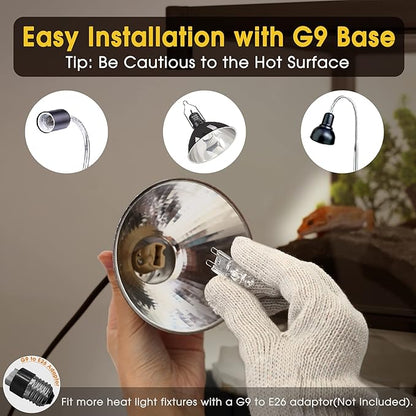 Briignite G9 Heat Lamp Bulbs for Reptile, Mini Reptile Light, Dimmable G9 Mini - Image 5