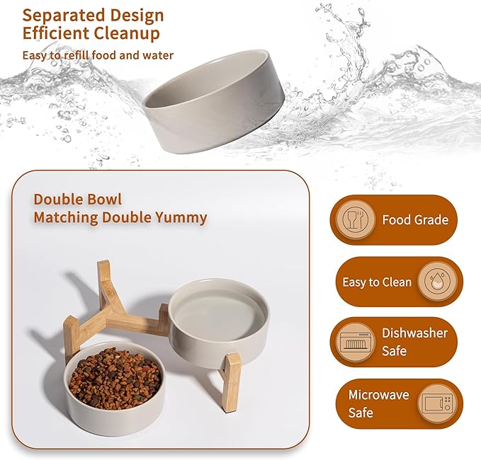 Elevated Ceramic Dog Bowl Set - Image 5