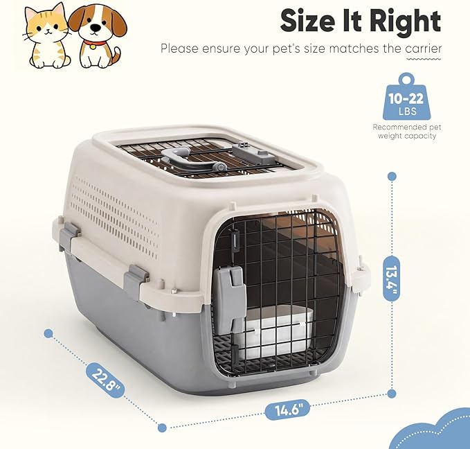 DUMOS 23" Hard-Sided Pet Carrier - Image 5