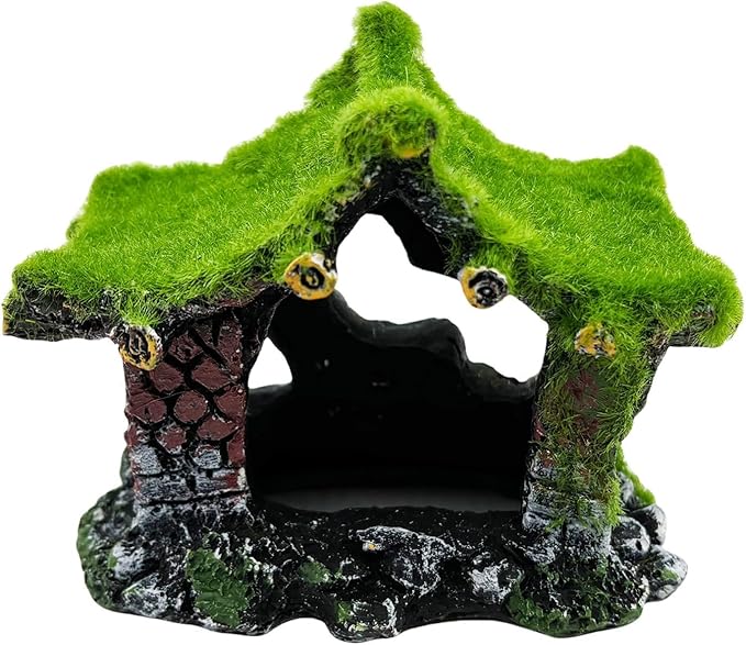 Tfwadmx Aquarium Decoration House Resin Hollow Hideout House, Small Betta Fish by Tfwadmx