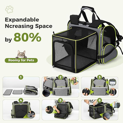 Lekereise Widened Pet Backpack Travel, Wide Pet Carrier Backpack - Image 4