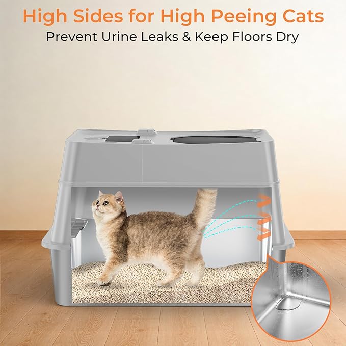 URPOWER Stainless Steel Cat Litter Box - Image 3