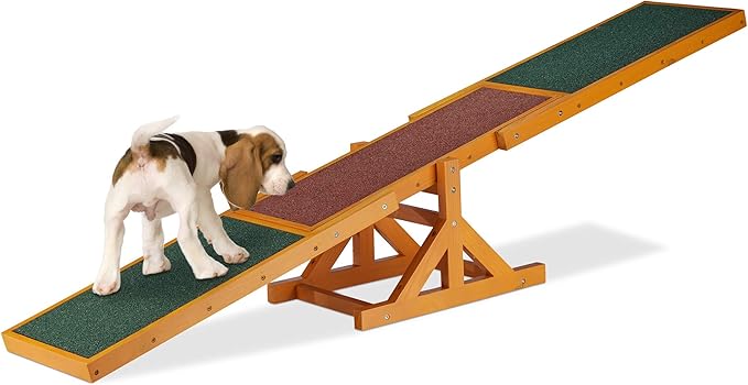 Relaxdays Colourful Wooden Pet Seesaw by Relaxdays