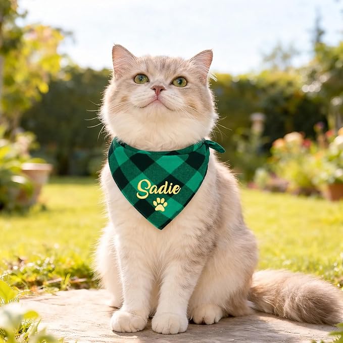 Personalized Dog Scarf Embroidered Name, Custom Dog Bandana - Image 3