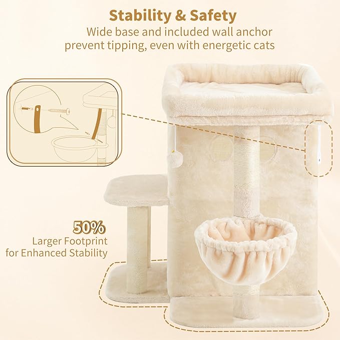 Heybly Cat Tree, 26.3-inch Cat Tower - Image 5