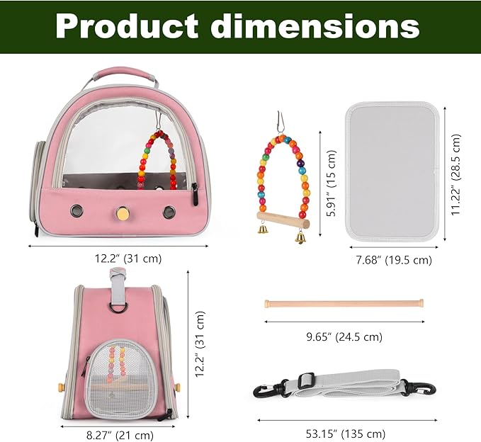 Portable Parrot Travel Cage Carrier - Image 2