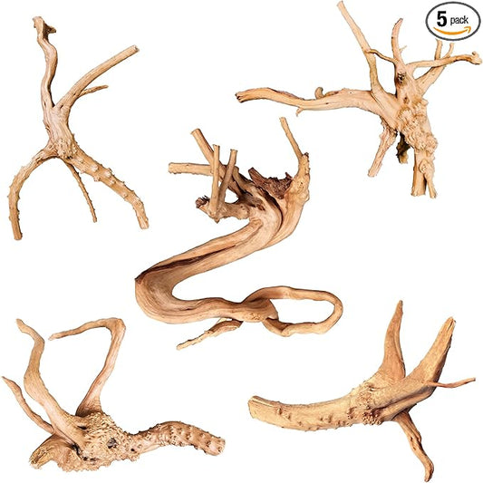 majoywoo Natural Driftwood for Aquarium Decor Fish Tank Decorations, Reptile by Majoywoo