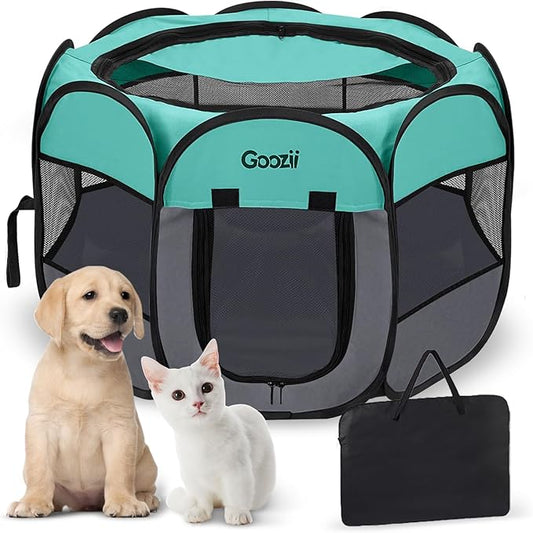 Goozii Pet Cat Playpen for Indoor Cats Enclosed, Puppy Dog Play Pen for Outdoor by Goozii