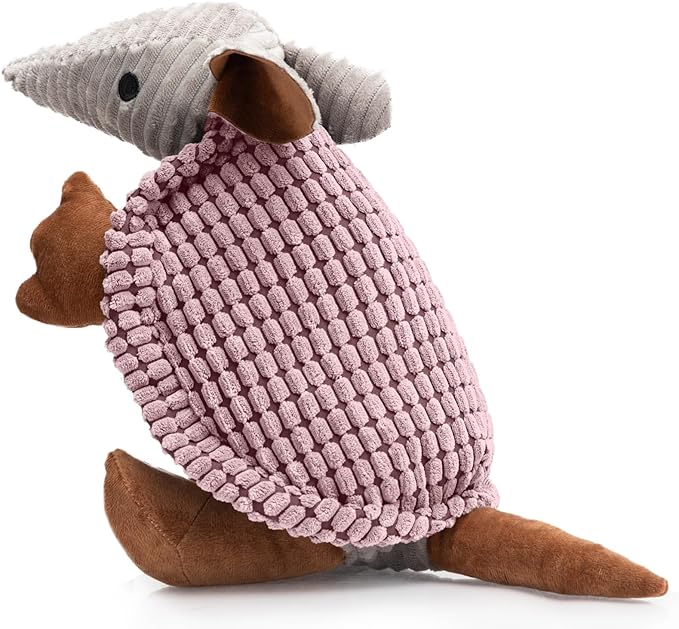 Hollypet Plush Dog Squeaky Toy Stuffed Armadillo Animal Pet Puppy Chew Toys by Hollypet