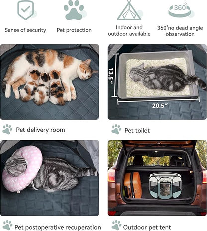 Siedihit Medium Dog Cat Playpen, Puppy Pet Playpen Indoor - Image 3