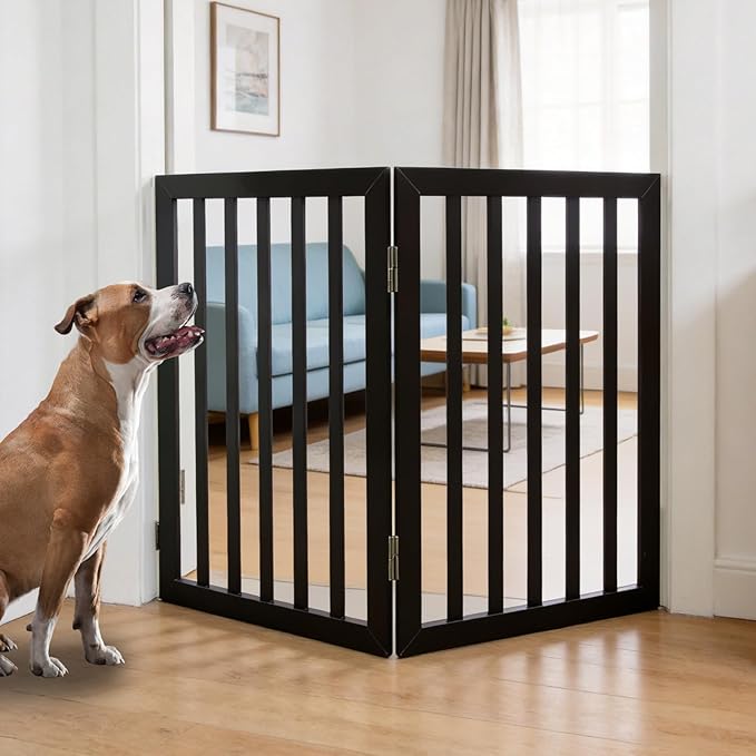 Dog Gate Indoor, Freestanding Dog Fence by SFJC