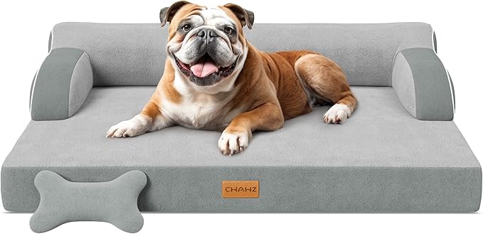 CWAWZ Large Orthopedic Dog Bed, Pet Bed Large Size Dog, Dual-Sided Cooling Beds by CWAWZ