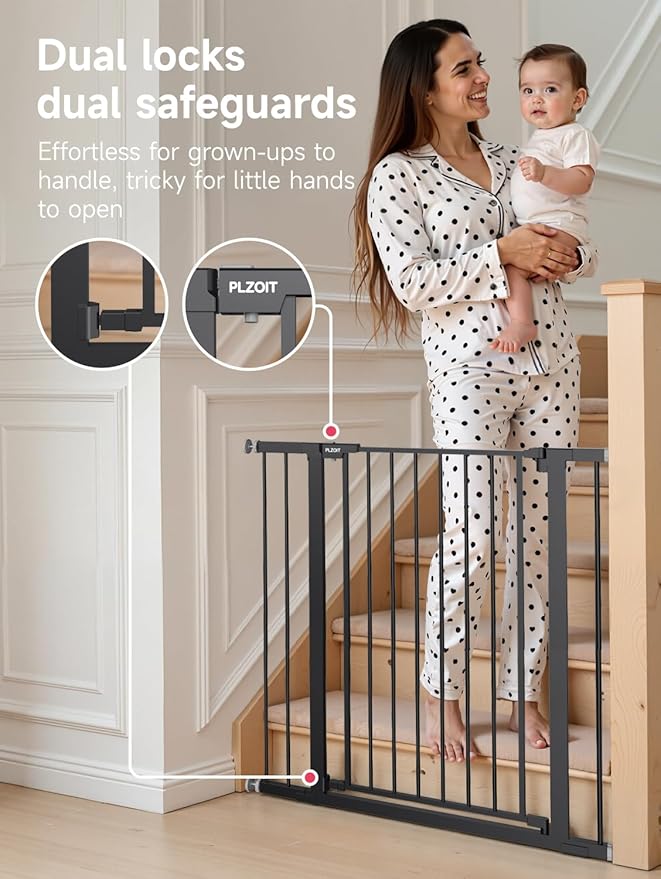 36" Extra Tall Baby Gate for Stairs, 29.5-40.5" Wide Dog Gate for Doorways - Image 3