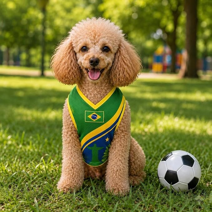 V-DECORPARKS Dog Jersey Custom Name Number, Pets Soccer Jersey - Image 3