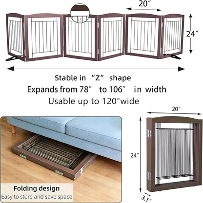 ZJSF Freestanding Dog Fence Indoor, Foldable Dog Gate - Image 7