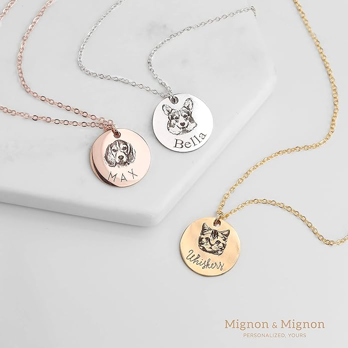 MignonandMignon Personalized Pet Portrait Necklace – Custom Jewelry Gift - Image 6