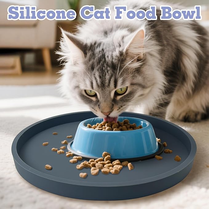 BNOSDM 2 PCS Dog Feeding Mat 9.1 in Silicone Pet Food Mats Waterproof - Image 5