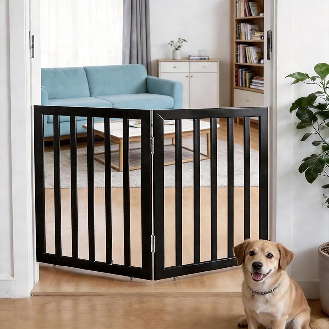 Dog Gate Indoor, Freestanding Dog Fence by SFJC