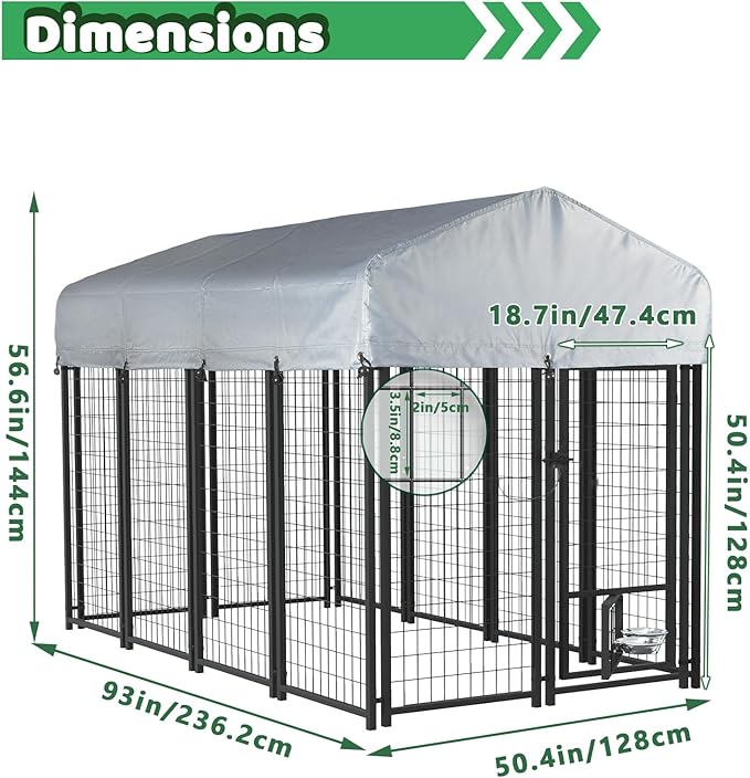 LEMBERI 8x4x4 Outside Dog Kennel - Image 2