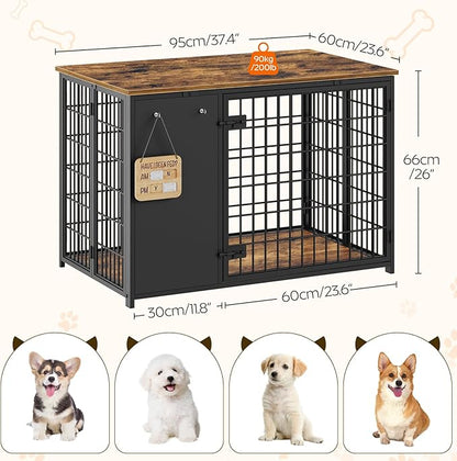 YATINEY Foldable Dog Crate Furniture, Dog Crate - Image 6
