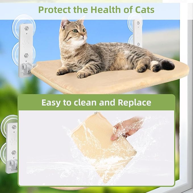 2PCS Replacement Cover for Cat Window Perch, L Size Cordless Cat Window Hammock - Image 4