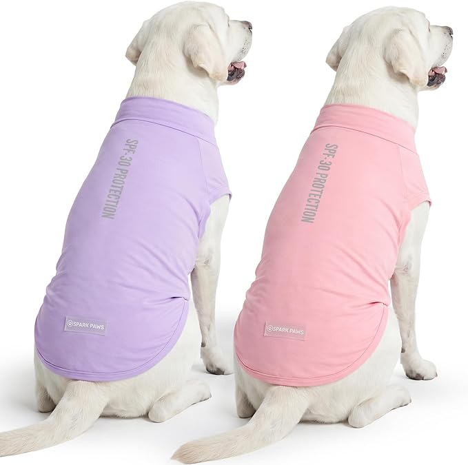 Spark Paws Sunblock Dog T-Shirt, SPF30 Protection, Lightweight Breathable Quick by SparkPaws