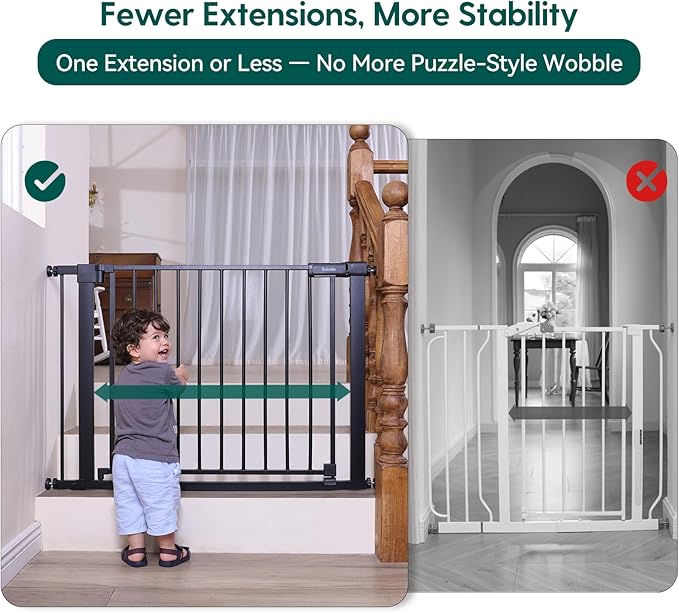Babelio Baby Gate for Doorways and Stairs, 31-36" Pet Gate - Image 3