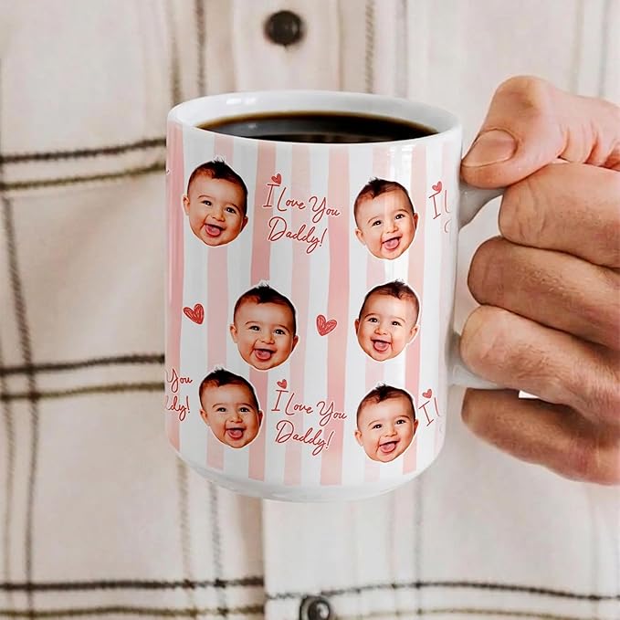 Personalized Dad Mug- Custom Baby Face Mug - Image 4