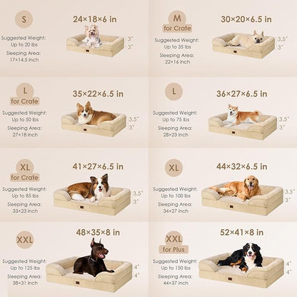 EHEYCIGA Orthopedic Dog Bed for Small Dogs, Waterproof Memory Foam Small Pet - Image 2