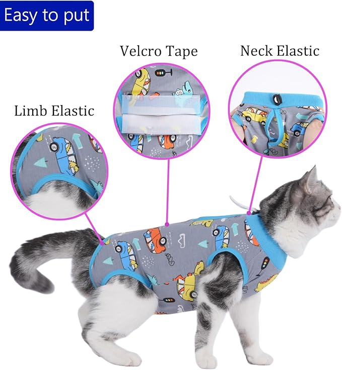 kzrfojy Cat Recovery Suit Cat Onesie - Image 2